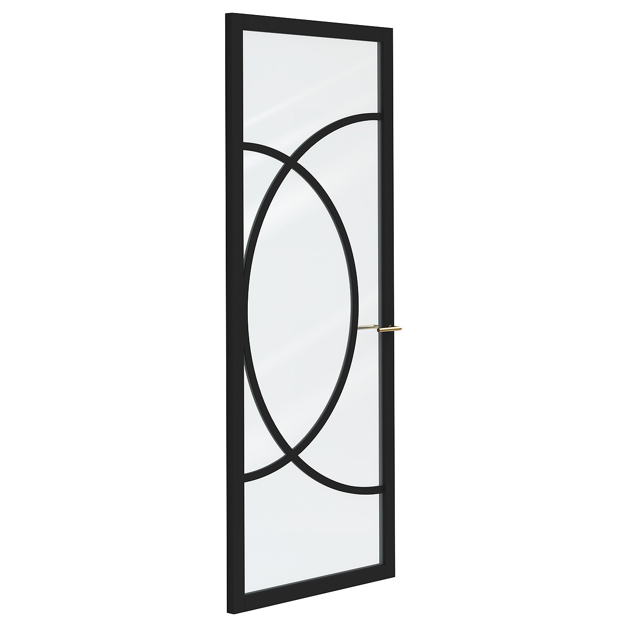Binnendeur Skantrae SSL 14518 Blank Glas Zwart Gelakt
